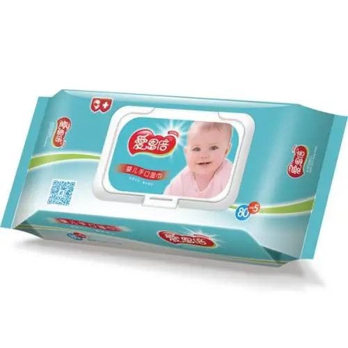 Automatic wet wipe lid application machine for baby wipes making and packing