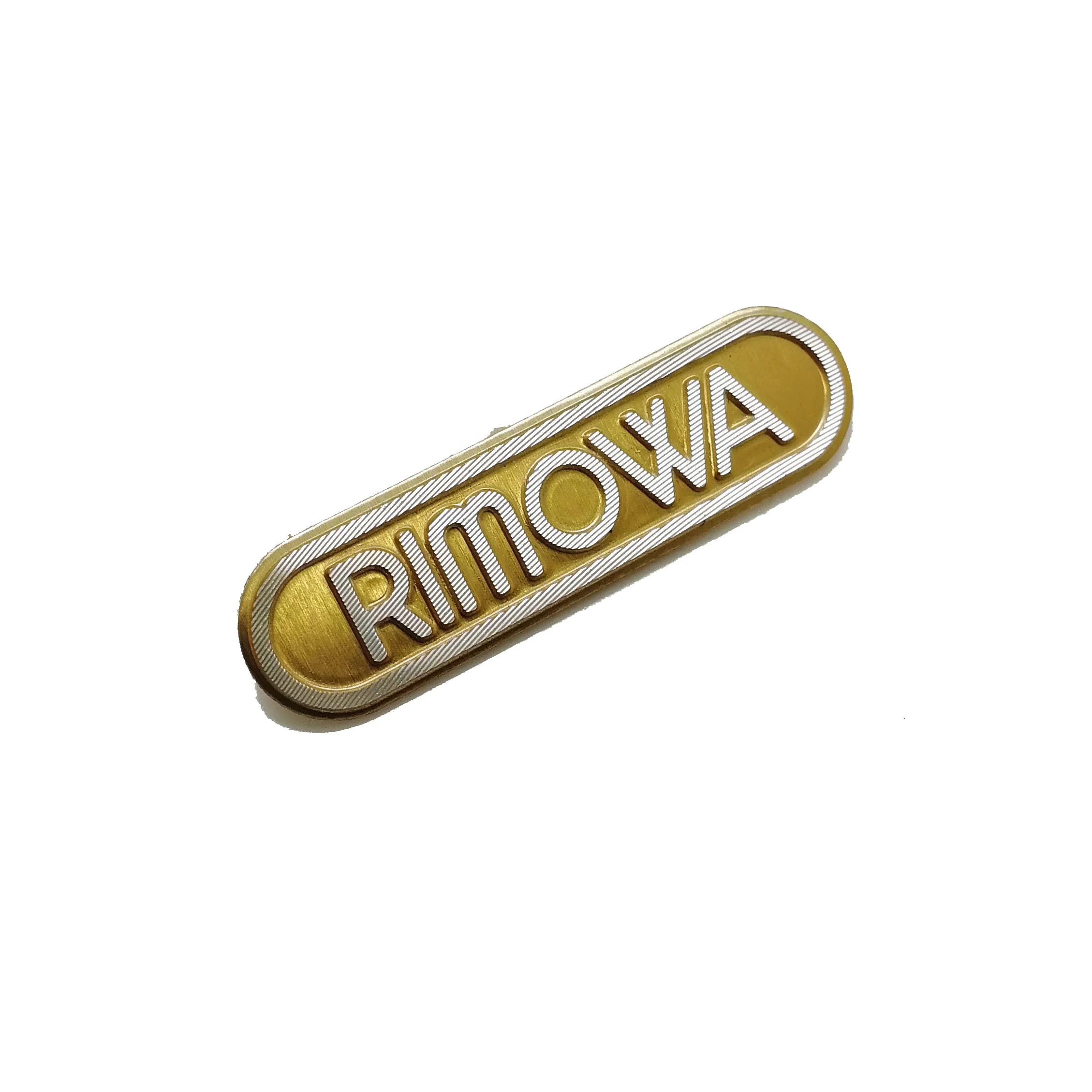 
Europe style gold Oxidized metal brand logo label 