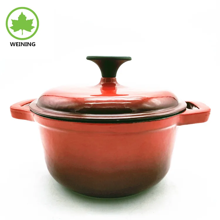 Enameled Cast Iron Casserole With lid, Red