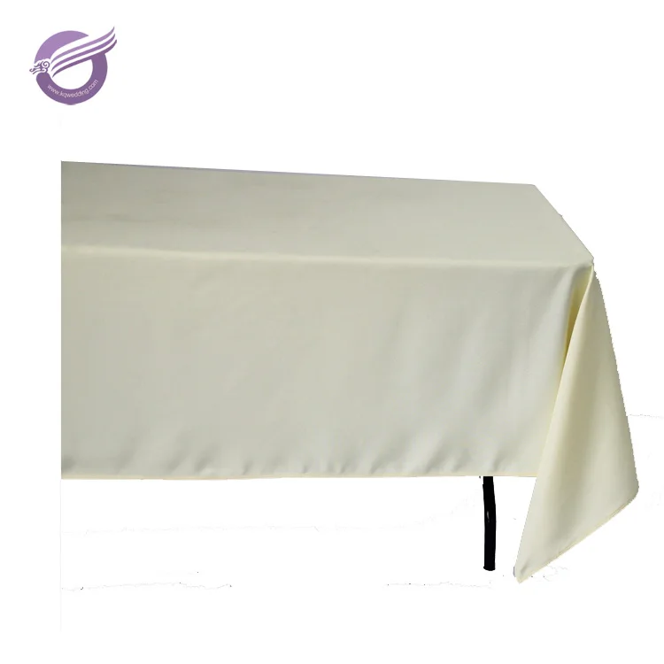 TP08173, 60x102 дюйма, 180 г/м2, прямоугольная скатерть из белого полиэстера с окантовкой для свадебного стола