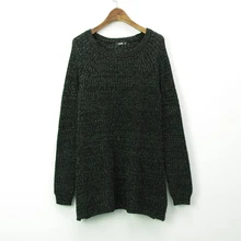 2015 Fashion Colored Wool O-Neck Women’s Long Sleeve Pullover Sweater of Computer Knitted