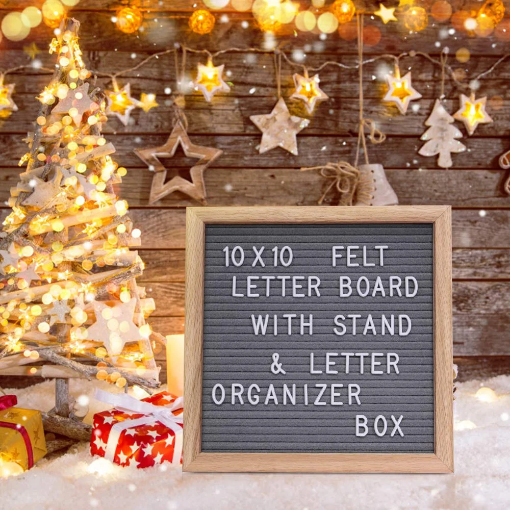 
Cheap wholesale mini peg felt letter board with oak frame 