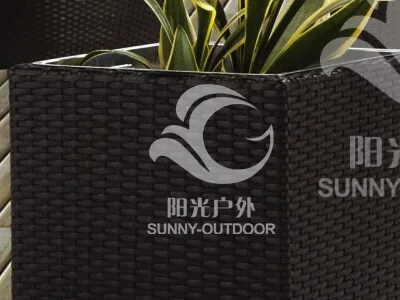 Best quality outdoor rattan flower box for sale wicker plant pot