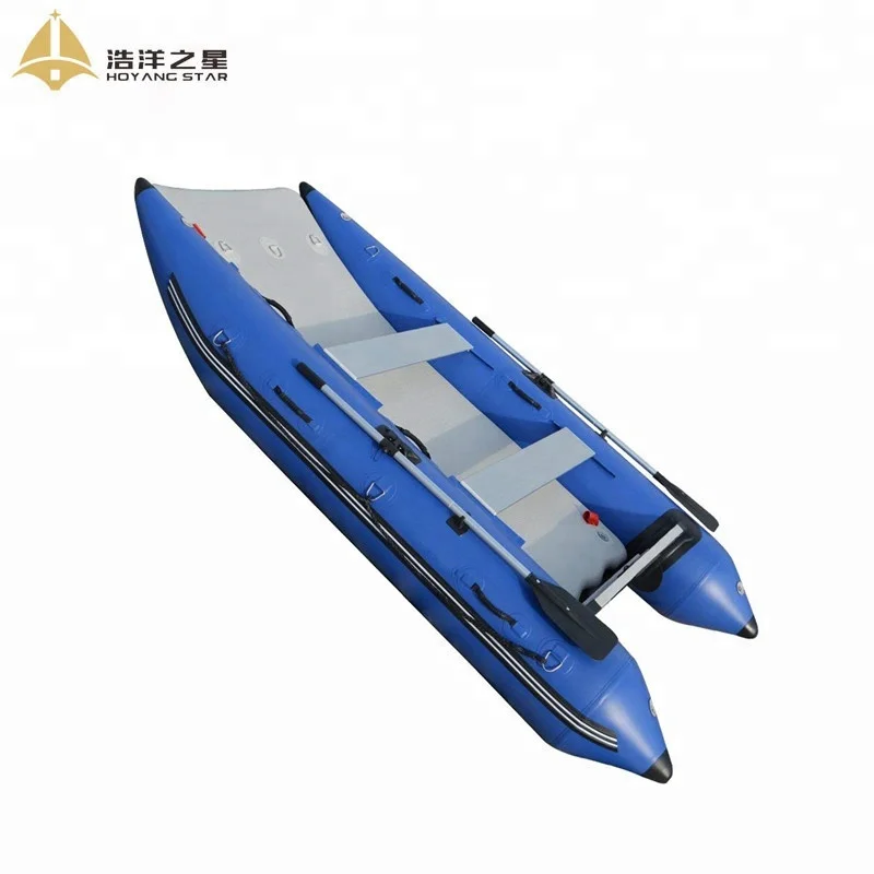 11 ft Inflatable Catamaran Boat Inflatable Dinghy Mini Cat Boat