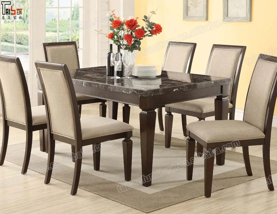
New Design Marble Dining Table Set 6 Chairs Set 