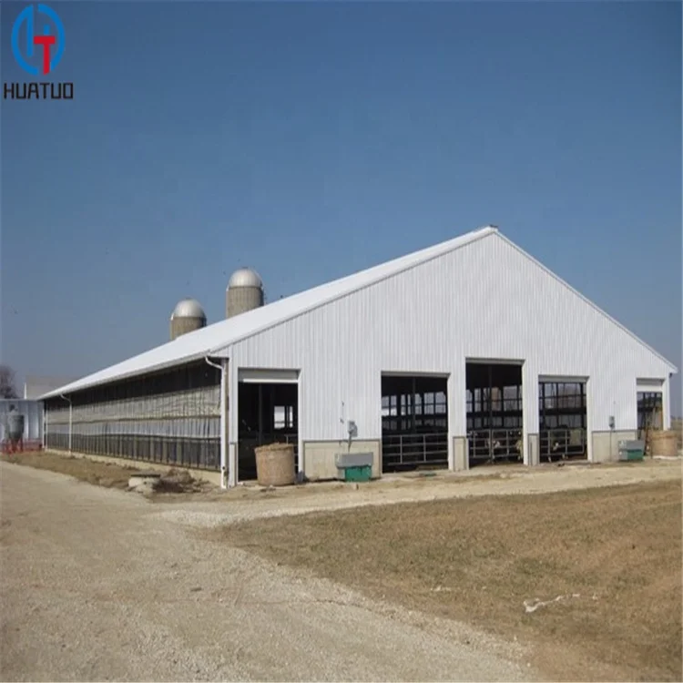 Hot Sale Fast Assemble Prefab Steel Structure Metal Cow Farm Barn House Building Kits