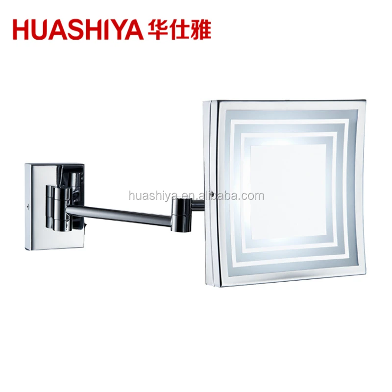 HSY1014 Led Lighted Wall Mount Magnifying Acrylic Cosmetic Mirror