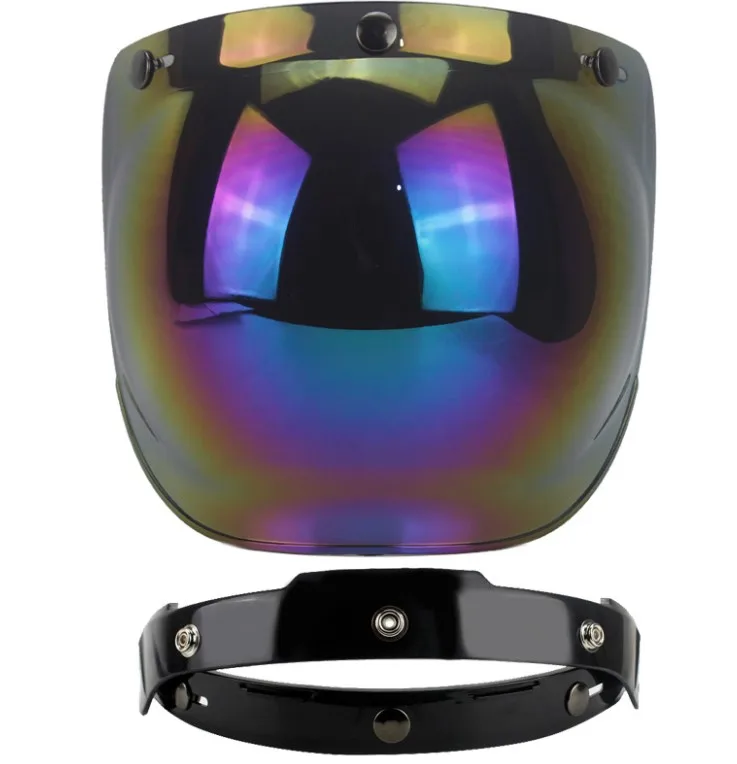 Универсальный 3-Кнопки Флип регулируемый объектив пузырь козырек уход за кожей лица щит маска для мотоциклетный шлем Capacete Casco половина шлемы