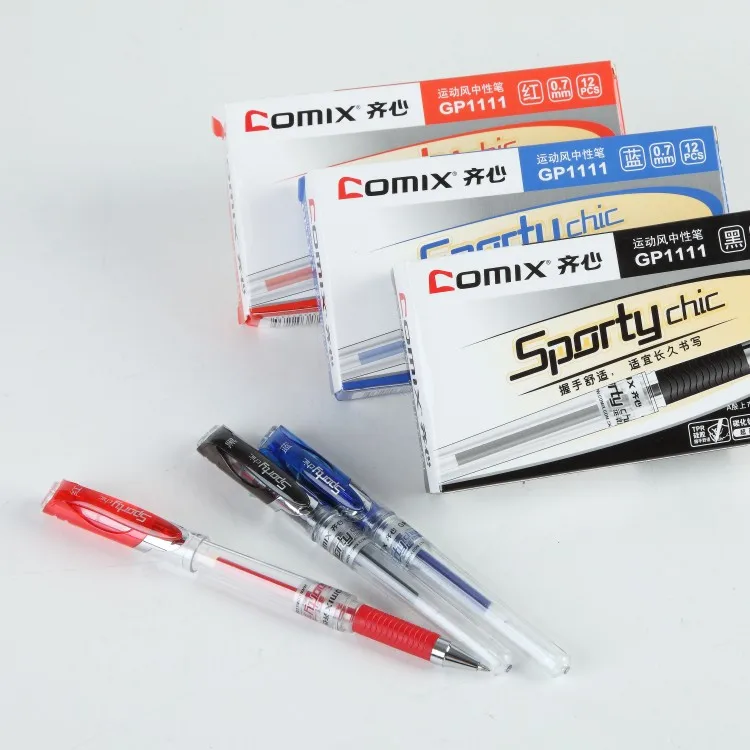 Fast moving 0.7mm Promotional Plastic Pen Case Advertising Slogan Pen