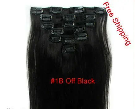 100g remy clip in hair extension Chinese human remy clip on hair extensions 100g 7pcs human hair extension