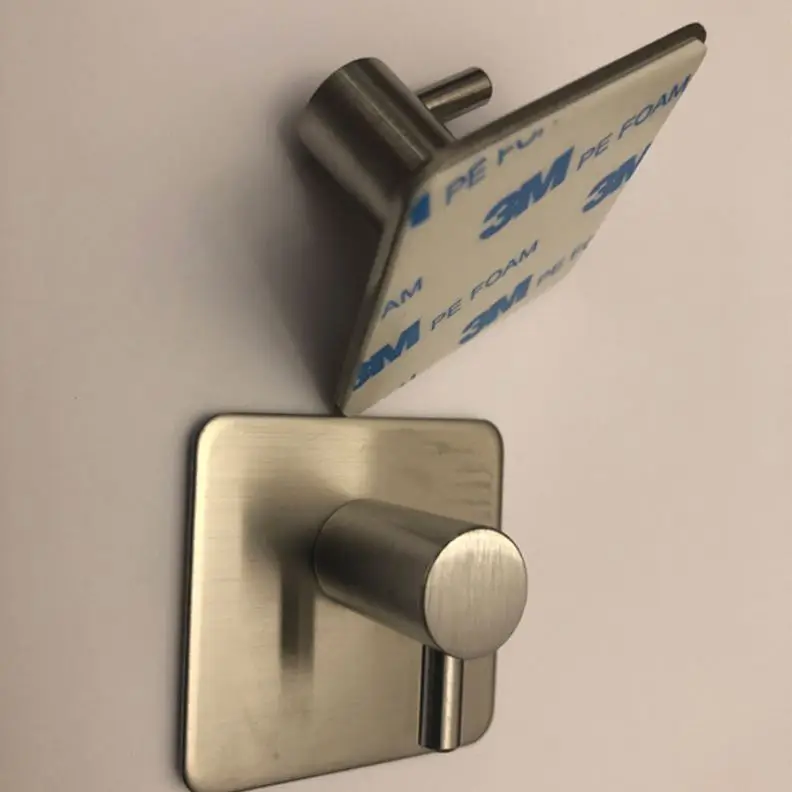 Заказной хромированный клей из нержавеющей стали крюк постоянный или съемный клей крюк