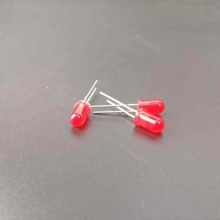 5mm red color Light Emitting Diodes round top led light  diode