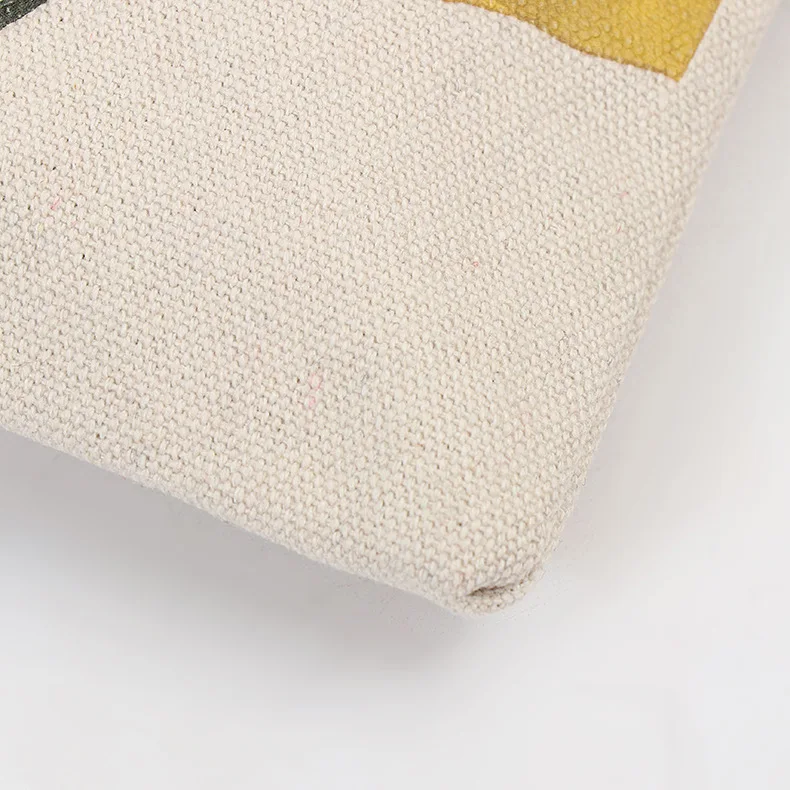 Custom promotional cheap logo printing custom zipper cotton canvas stationary pencil bag