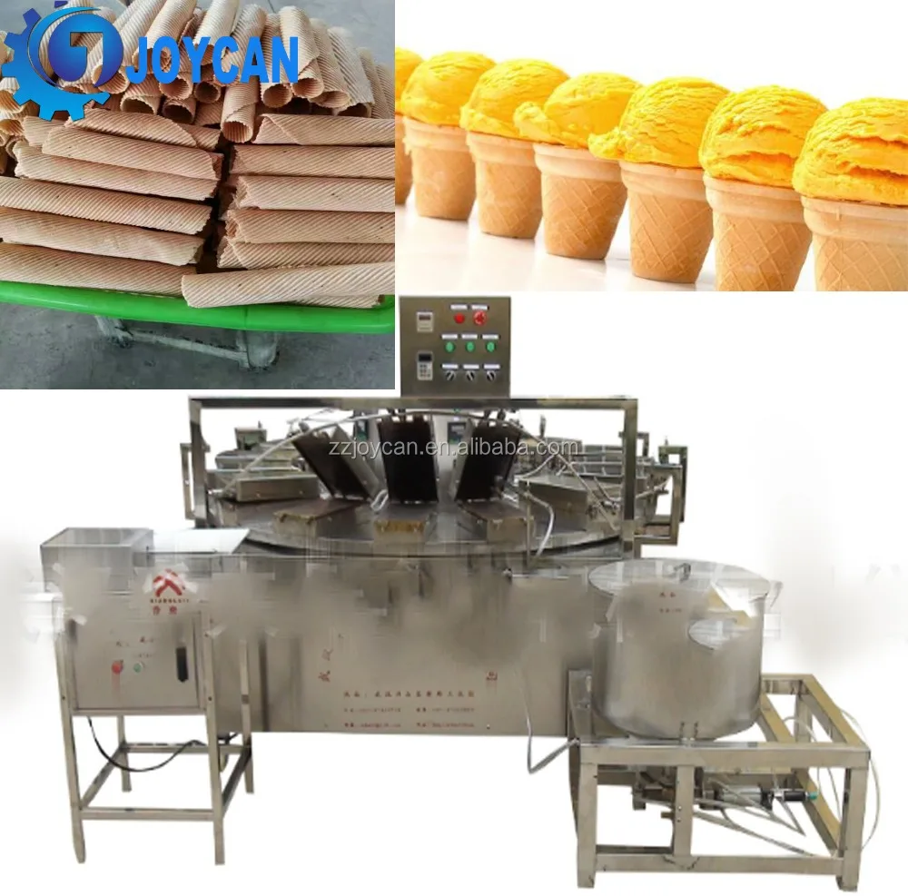 Automatic Waffle Biscuit Baking Crisp Snow Rolled Sugar Cone Making Machinery