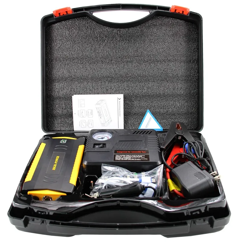 Super Capacitor TM19 Jump Starter 12V 69800mAh With Air Compressor Waterproof Car Battery Booster Jump Starter Charger