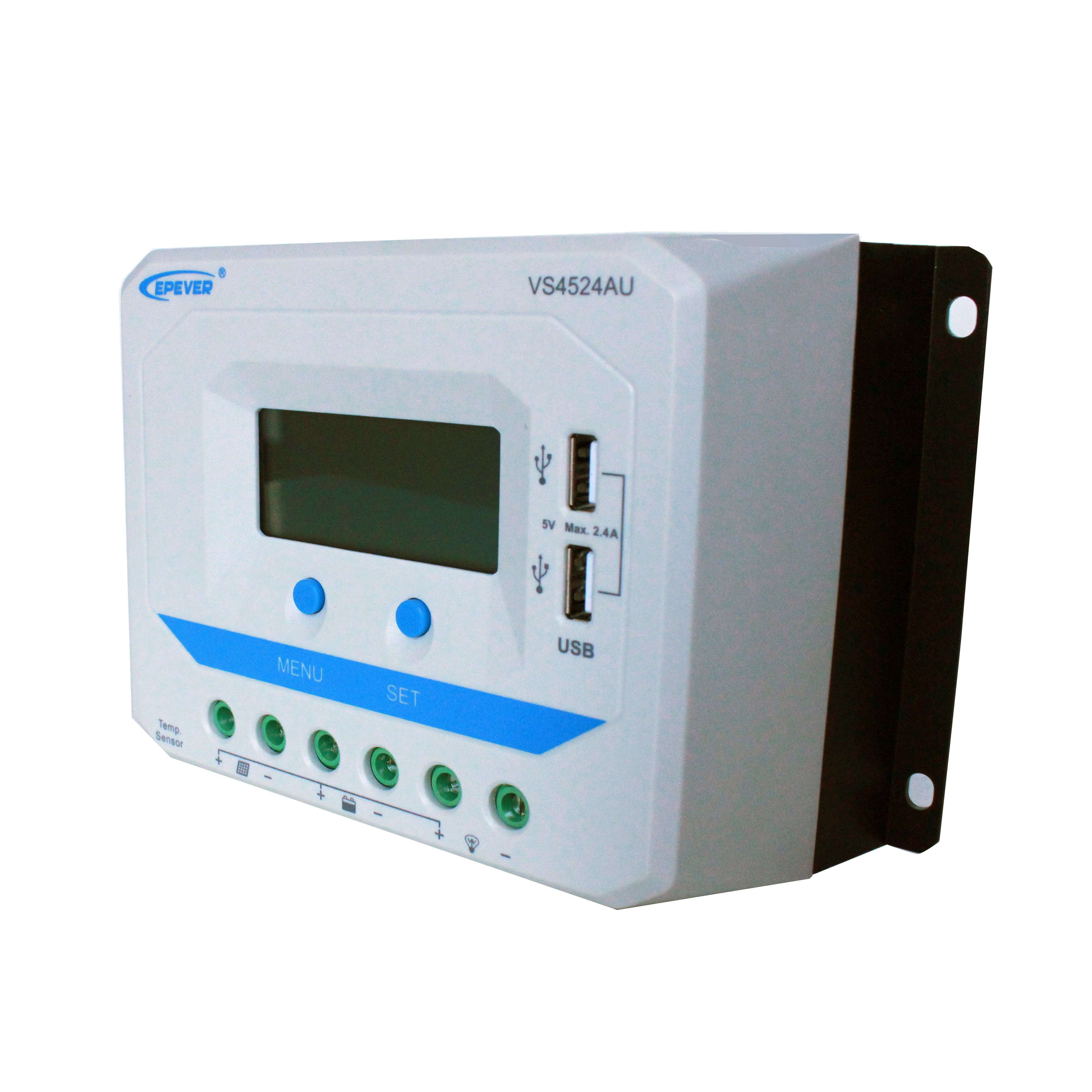 EPever 45A 12V/24V 36V 48V Solar Battery Charge Controller Dual USB-5V Solar System Charge Discharge Regulator VS4524AU VS4548AU
