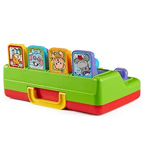 Cartoon Animal Keyboard Piano Toy - Battery Operated Musical Toy with Pop-Up Animals for Toddlers