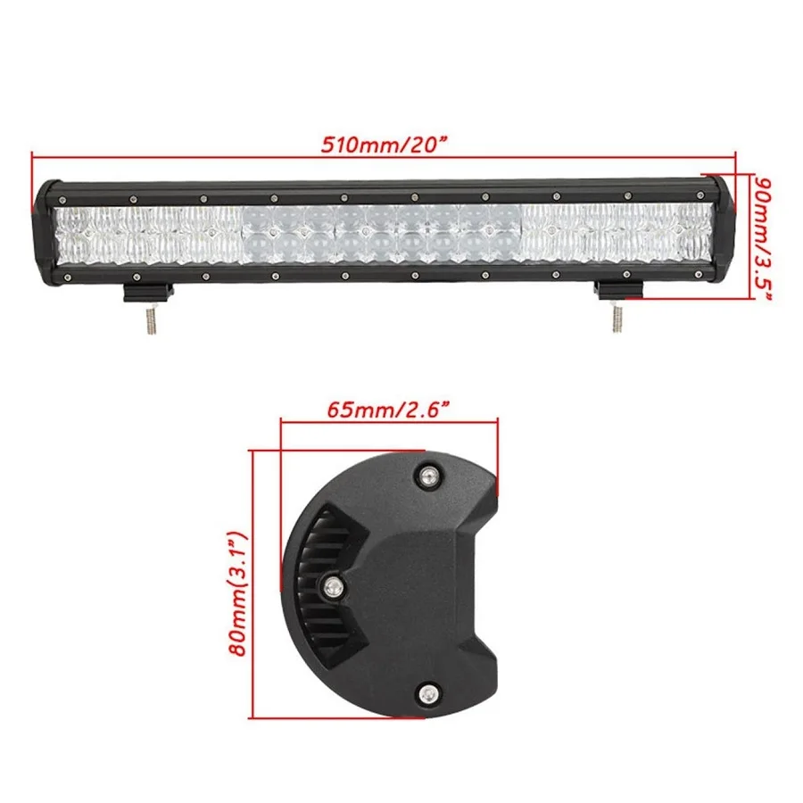 5D 20 inch 2 Row C REE 126W 4WD Tow Truck Semi Truck Car Roof Top LED Light Bar for Off Road 4x4  6x6 Front Light