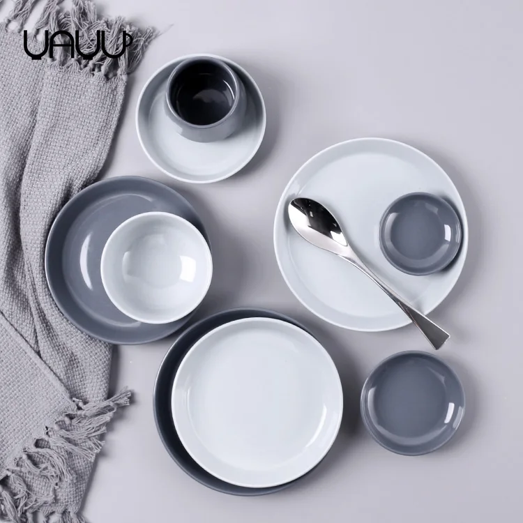 Asian feature smooth glazed food safe contact top choice korean brands ceramic dinner set / home goods porcelain dinnerware set