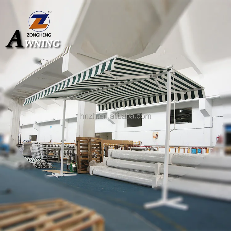 Free Standing Double Sides Balcony Retractable Awning for Sunshade/wind/Rain Sensor