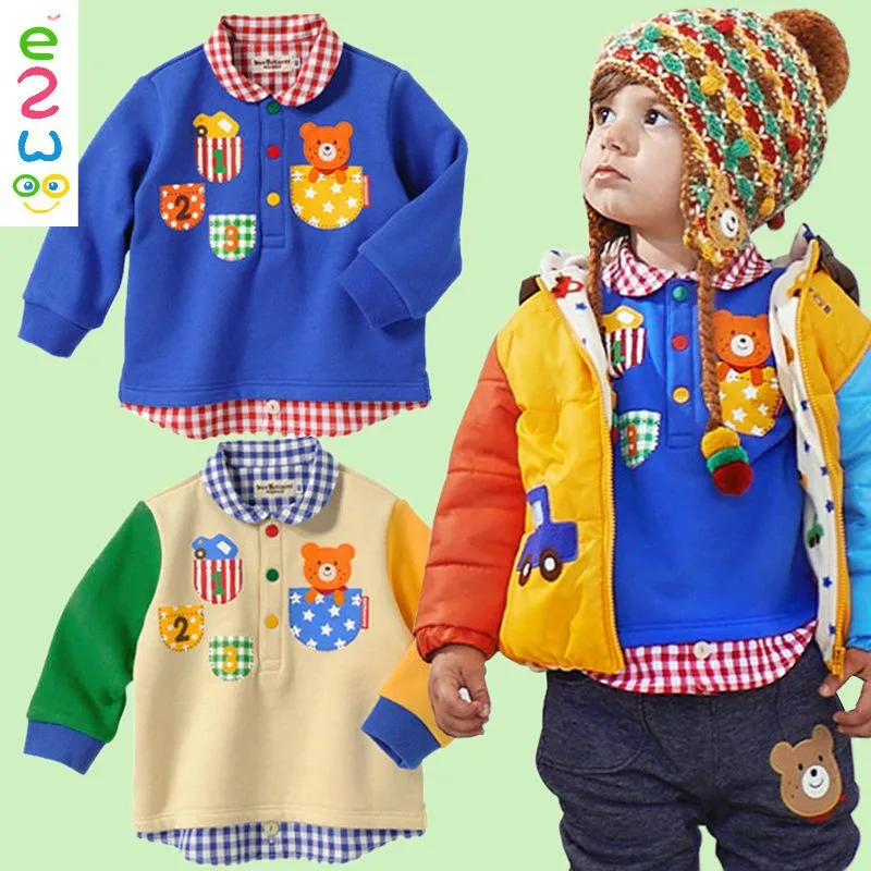 
2015 New Arrivals Korean Baby Shirts Boy Baby Wear 