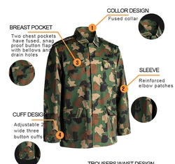 Hubei Yalida tactical uniform digital camouflage combat uniform uniform BDU
