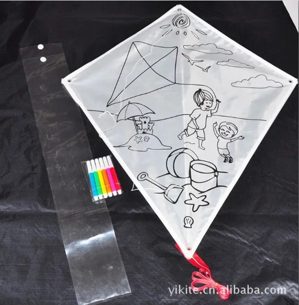 New Design Drawing Kite DIY Kite with Colour Pens for Children