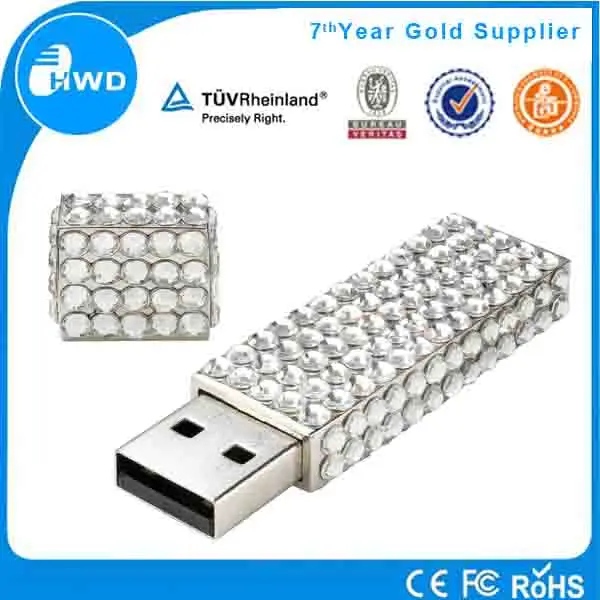 рекламные ювелирные изделия usb флэш-диск с коробкой подарка, подарки ювелирные изделия с карты памяти usb, 32gb usb флешки