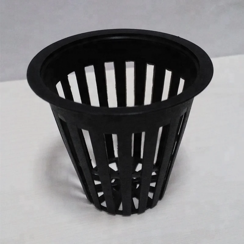 Durable PP white black net pot for hydroponic system