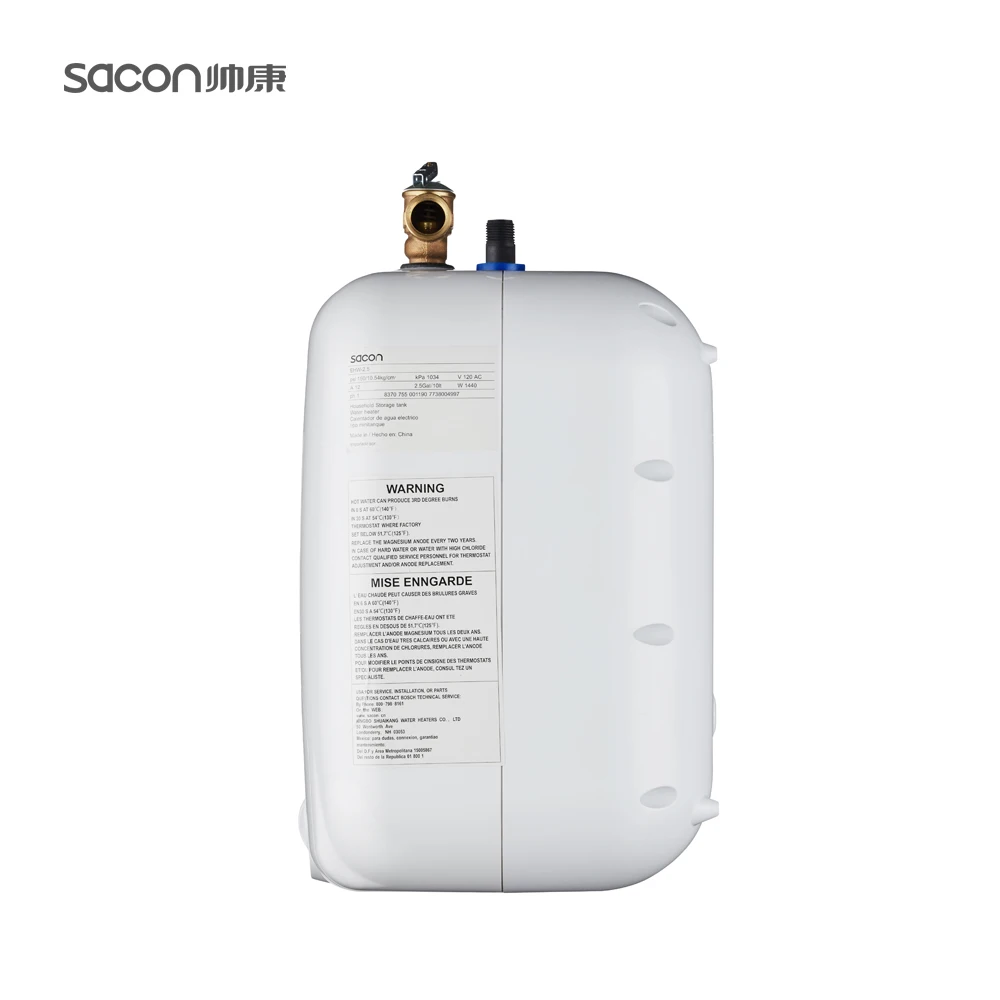 
Sacon Under Sink Water Heater 120V 2.5 Gallon with ETL Certification 