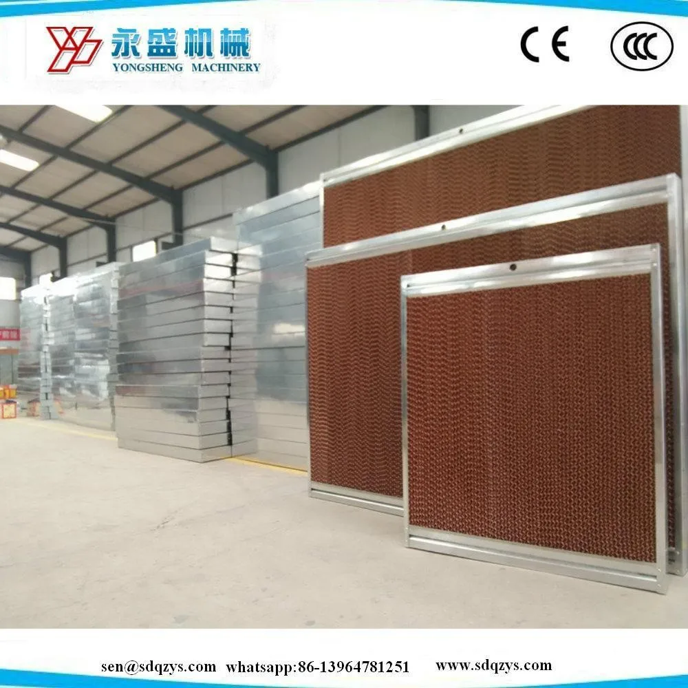 shandong brown evaporative cooling pad for greenhouse ,poultry farm