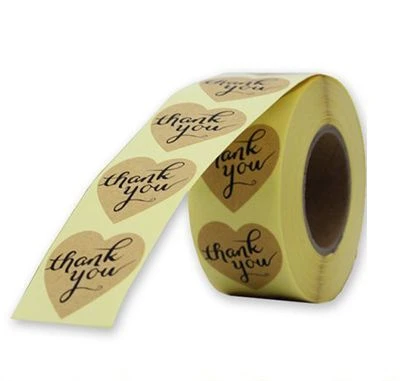 Custom Factory Thank You Sticker Paper Vinyl Roll For Your Order  Clear Printing Adhesive Sticker Thank You Sticker