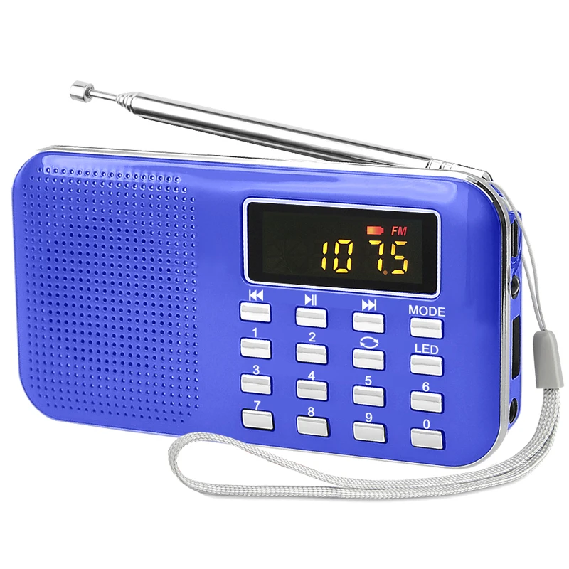 L-218 factory best hot sale pocket high quality SD card USB MP3 player with FM radio
