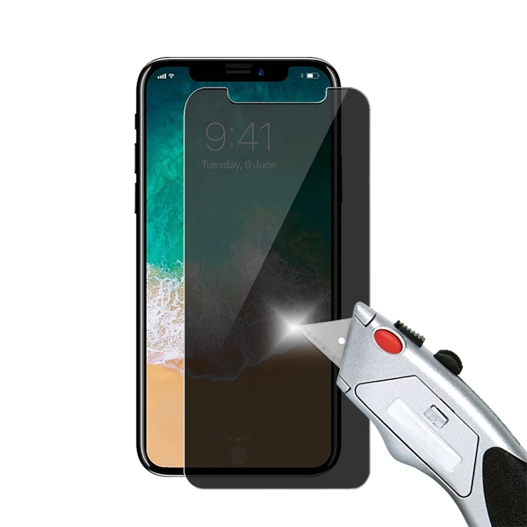 Privacy screen protector for iphone X 9h 2.5d anti spy privacy tempered glass protective film for iphone x