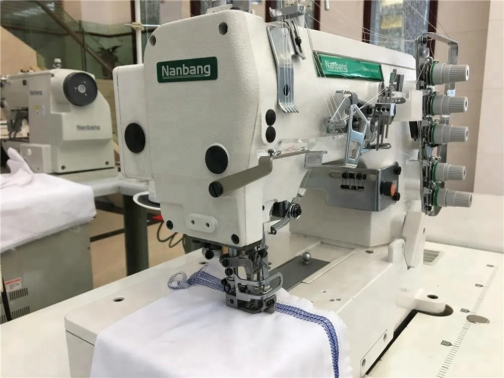 Industrial Automatic Flat Bed Interlock Sewing Machine For T-shirt