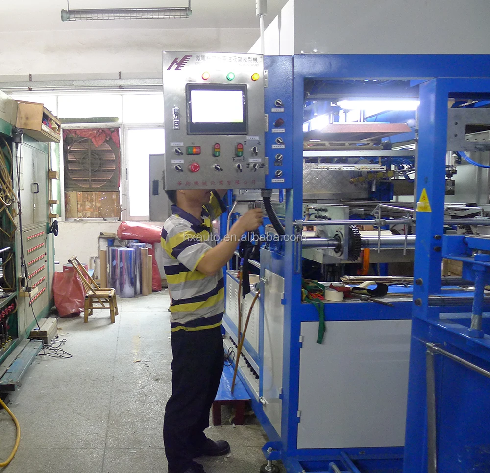 Термоформовочная Машина для пластиковых лотков с серводвигателем большого размера