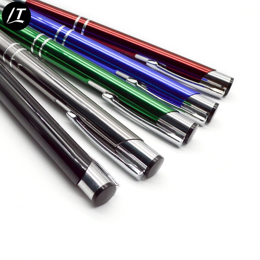 Wholesale Promo 2 in 1 multifunctional aluminum led torch light pen with light tip ball pen.