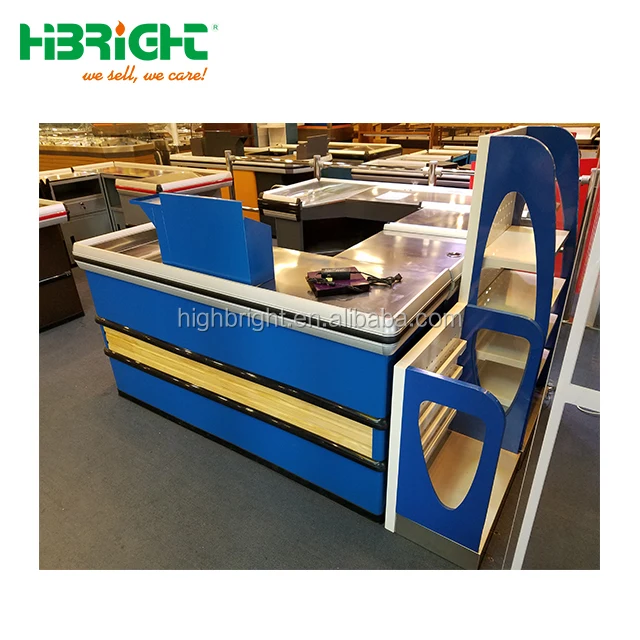 
stylish retail store and supermarket checkout counters 