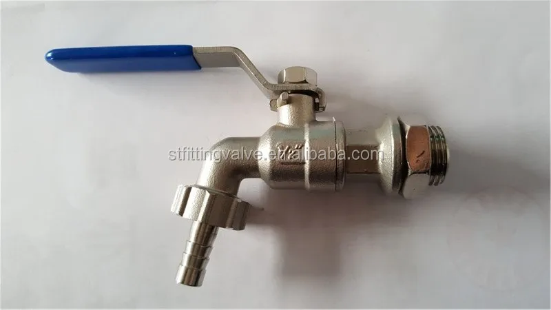 
Stainless steel ball bibcock and water tap ANSI 316 with hose connector 