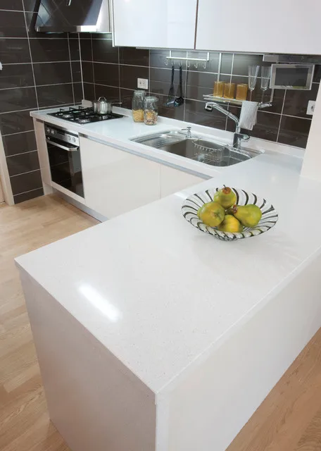 
Used for kitchen white galaxy quartz countertop with NSF certificate 