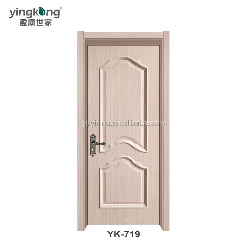 3D Design PVC Film Teak Wood Door Models High Quality WPC Door Price