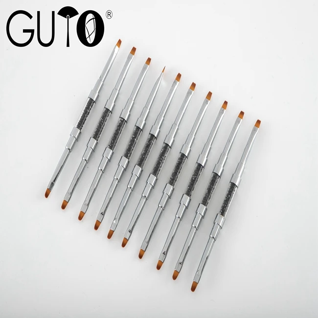 1pcs Double-ended Nail Liner Brush UV Gel Polish Painting Drawing Pen Rhinestone Nail Art Manicure Tools