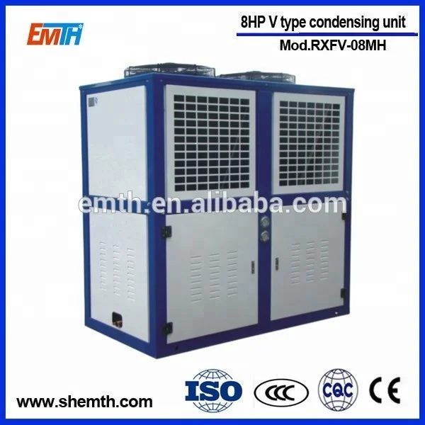 refrigeration outdoor 1hp 2 hp 5 hp 10hp 15 hp 20hp mini air cooled refrigeration condensing unit for cold room