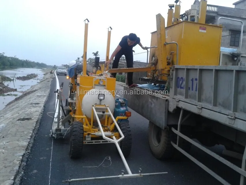 Driving Type Thermoplastic paint road safety stripping equipment