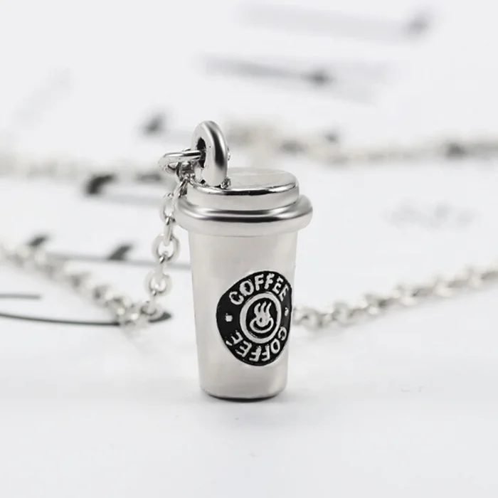 Newly Metal Keychain Unique Shape Coffee Cup Keychain for Gift