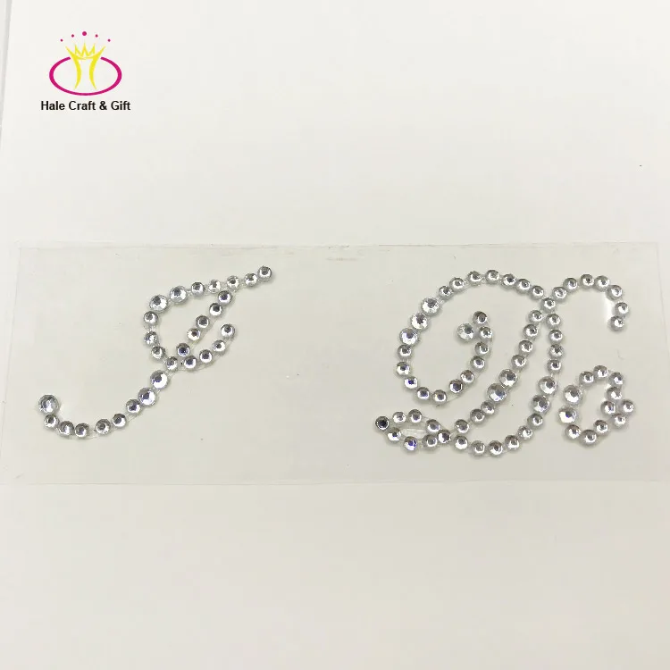 Colorful Wedding Shoe Decoration Bridal Bling Rhinestone Decal I Do Adhesive Letter Stickers