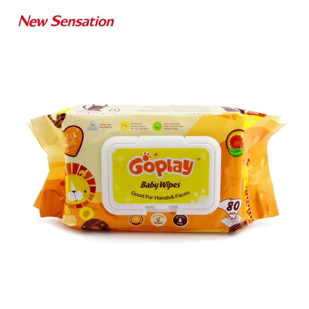 
Premium Quality Aalcohol Free Skin Care Baby Wipes Export to Turkey (GPBW-80) 