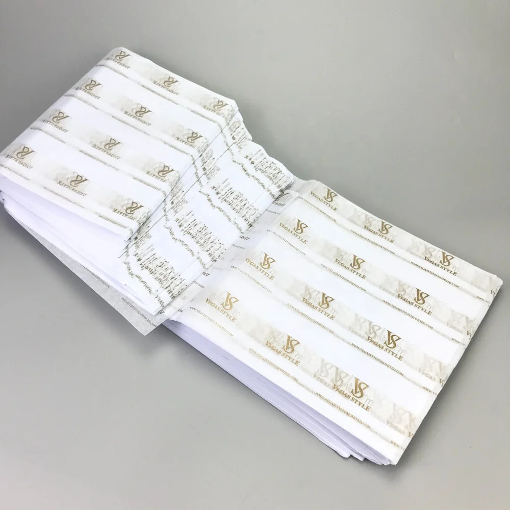 
Custom printed logo white wrapping tissue paper for clothing, shoes, gift packaging 