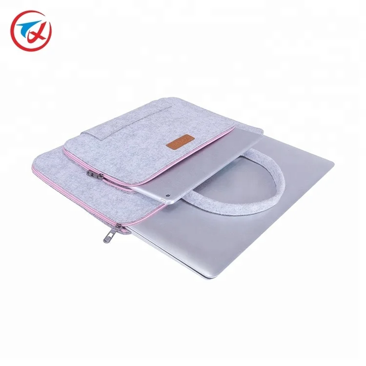 
19 inch cheap prices popular grey color felt laptop bag in china 