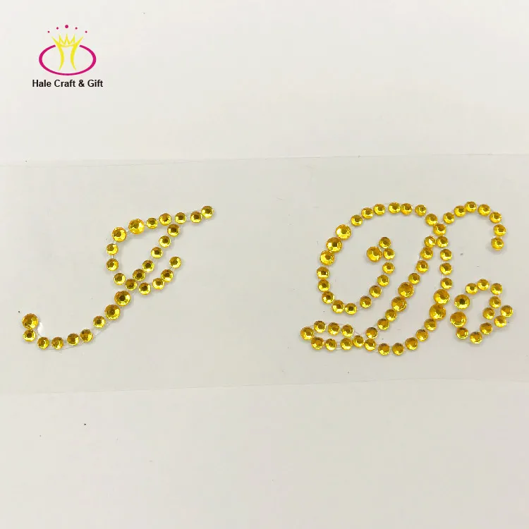 Colorful Wedding Shoe Decoration Bridal Bling Rhinestone Decal I Do Adhesive Letter Stickers